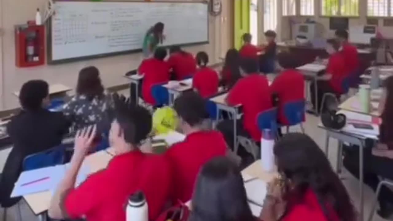 These students are trying to escape.