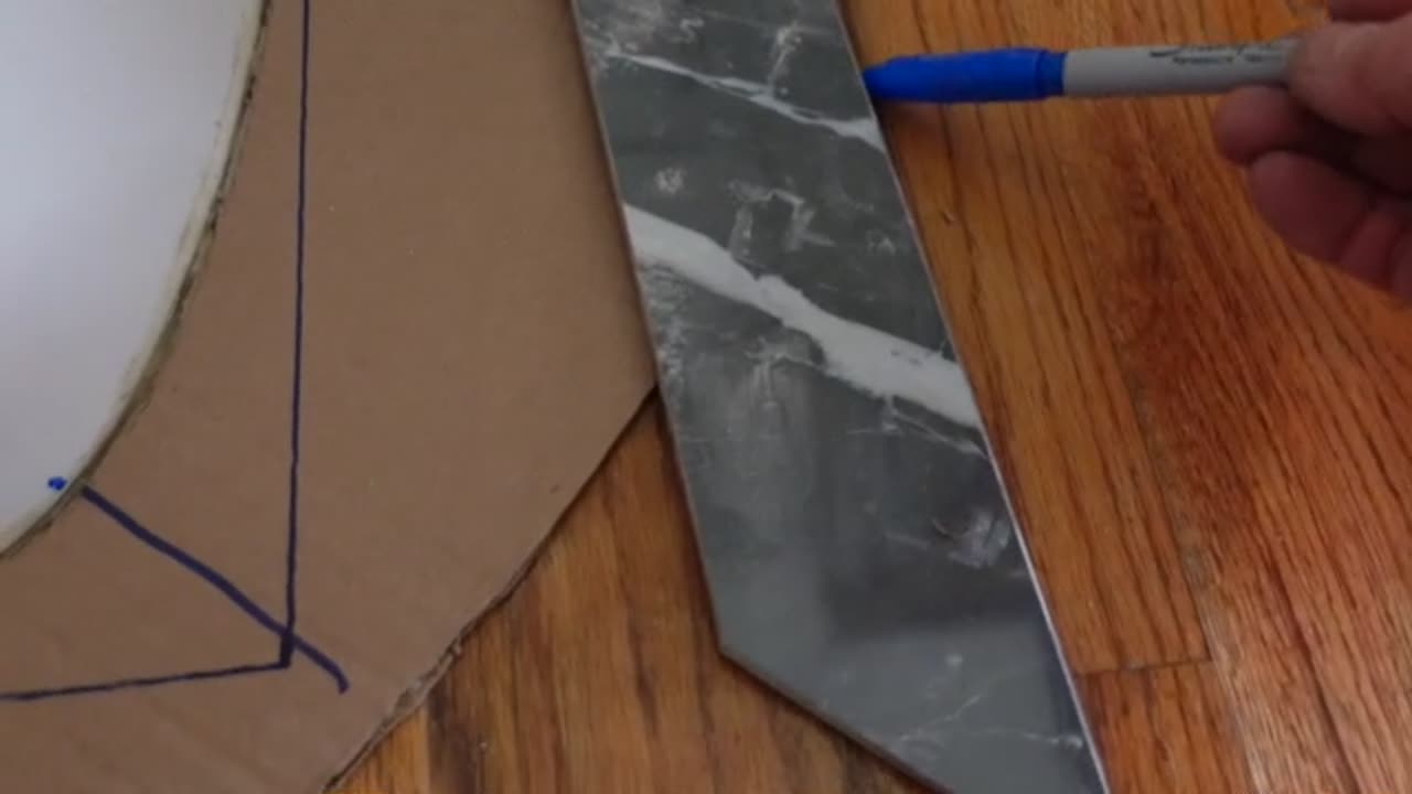 Tile around the basin....