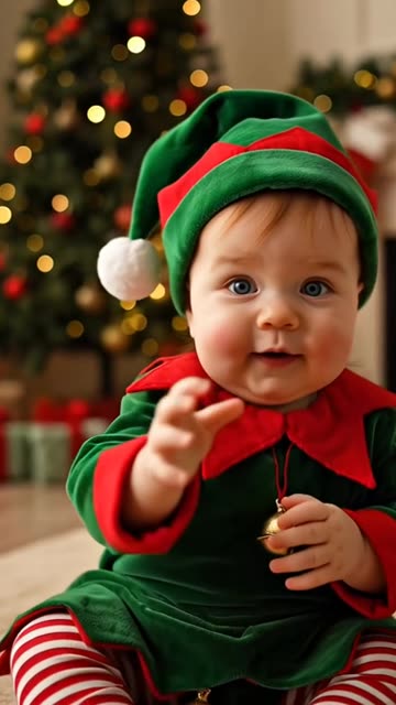 Baby in Elf costme