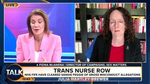 A nurse from the NHS was cleared of serious misconduct related to the trans changing room row.