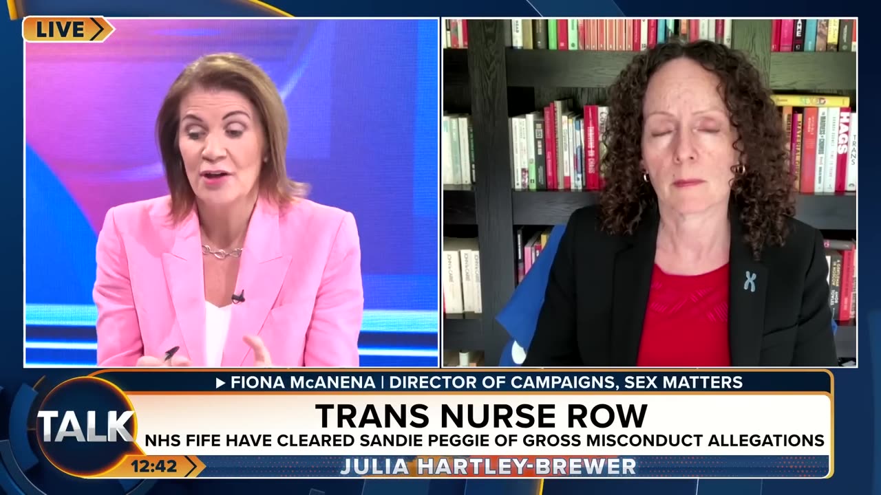 A nurse from the NHS was cleared of serious misconduct related to the trans changing room row.