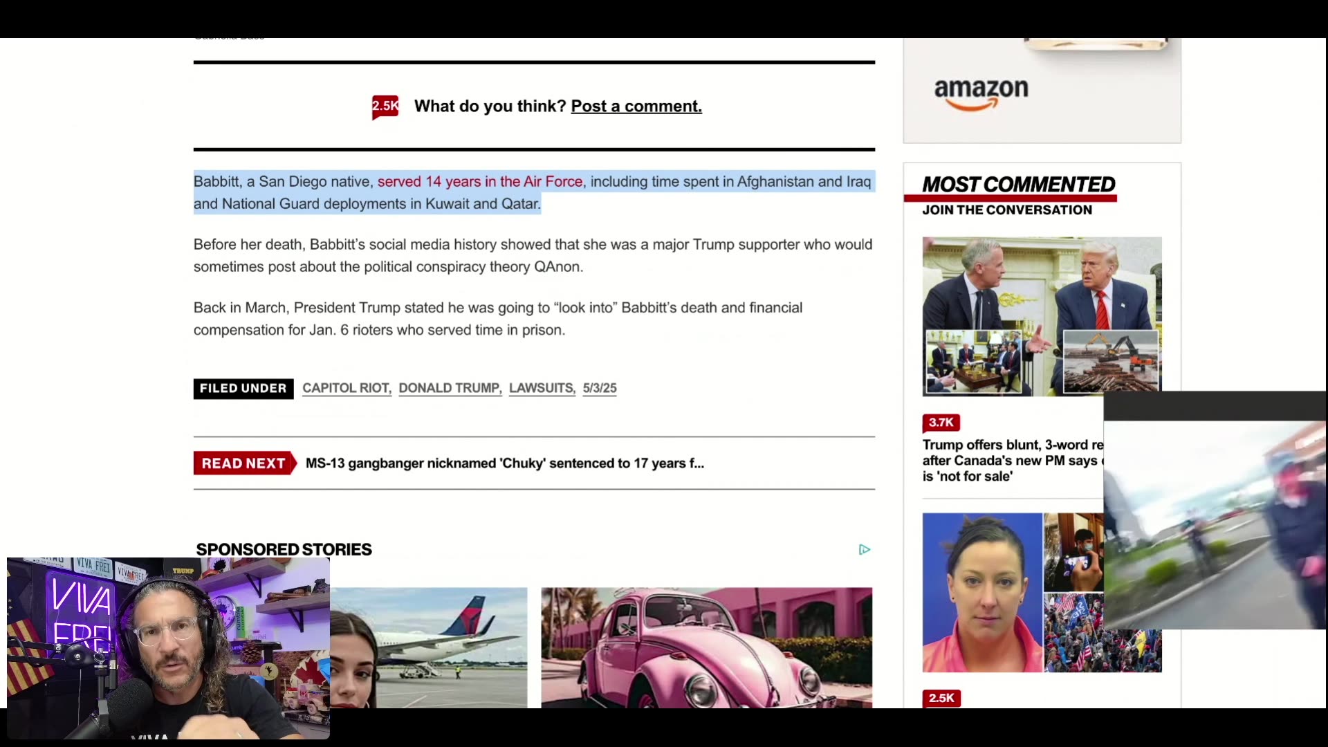 Settlement Reached in Ashli Babbitt $30 Million Wrongful Death Suit While Her Killer Raised $164,000