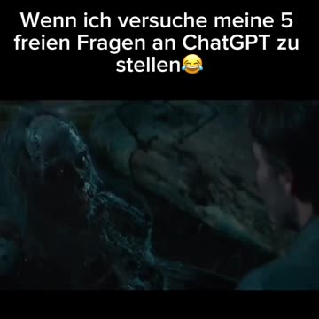 Wenn ich versuche meine 5 freien fragen an ChatGPT zu stellen 🤣🤣
