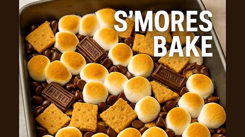 Easy S’Mores Bake Recipe | 3 Ingredients, 1 Pan, All Yum! 🍫🔥