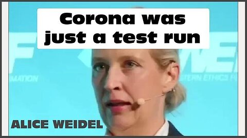 🚨 ALICE WEIDEL: “COVID WAS JUST A TEST RUN”‼️