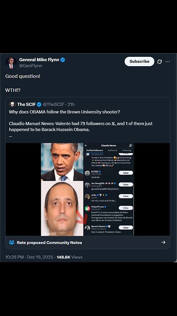 Why does OBAMA follow the Brown University shooter? Good question @GenFlynn