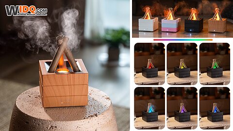 🌋 Campfire Flame Essential Oil Diffuser | Cozy Vibes Anywhere ✨