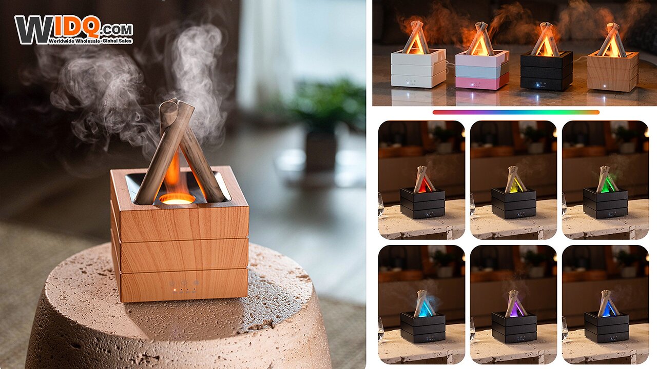 🌋 Campfire Flame Essential Oil Diffuser | Cozy Vibes Anywhere ✨