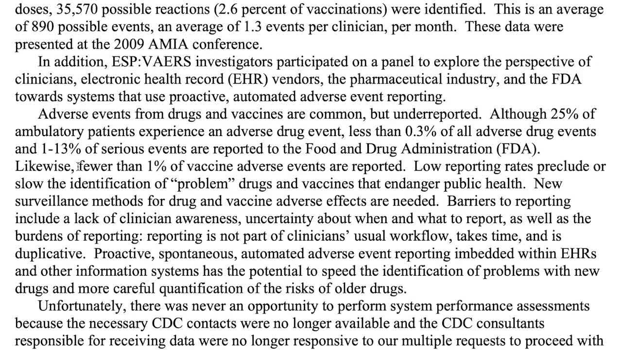 "Latest Report on Adverse Events from COVID Vaccine in VAERS"