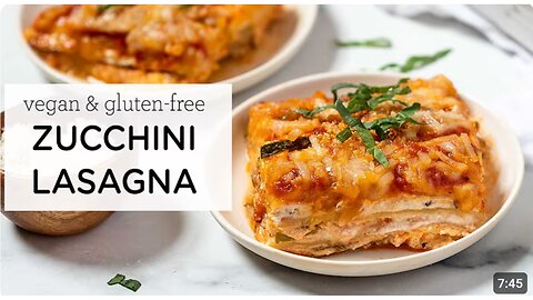 VEGAN ZUCCHINI LASAGNA ‣‣ low carb & not watery!