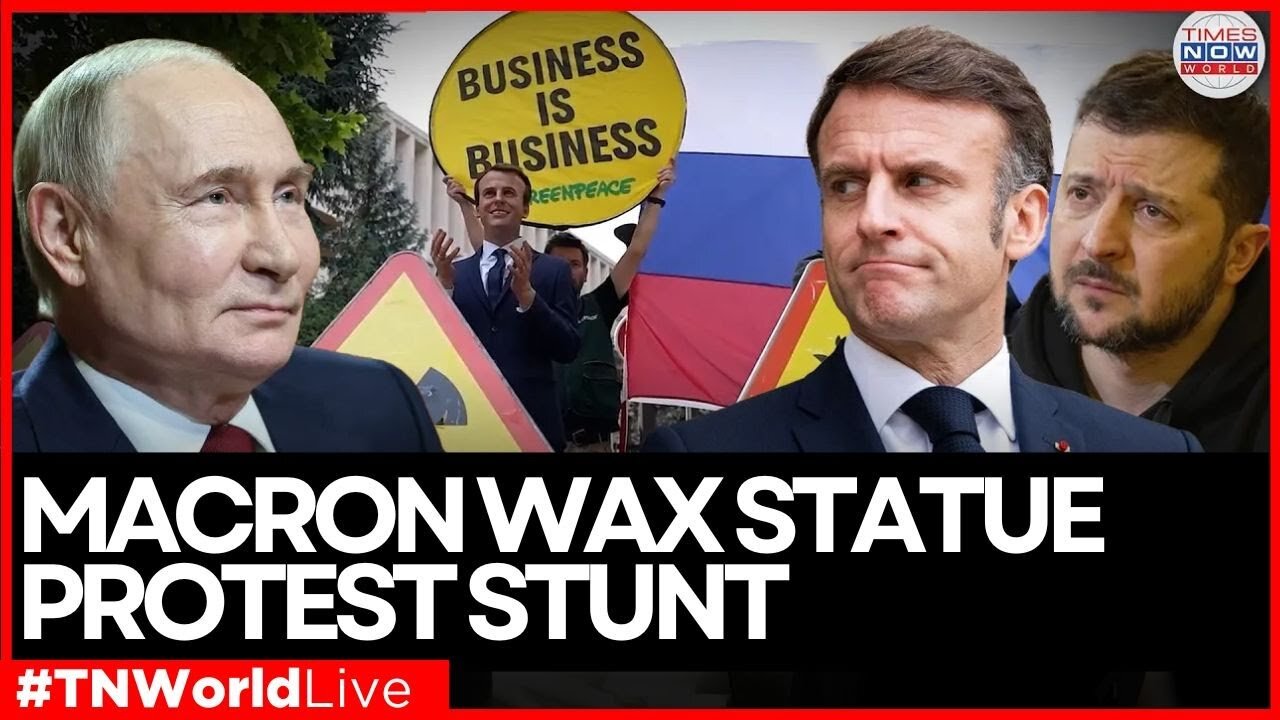 LIVE: Greenpeace ‘Kidnaps’ Macron’s Wax Statue in Fiery Protest at Russian Embassy