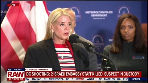 AG Bondi On 2 Israeli Embassy Staffer Killed: Defendant Will Be Charged To Fullest Extent