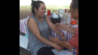 Luodong Massages Cute Mexican Mother At The Picnic