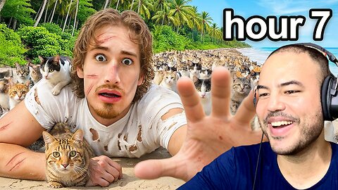 Kalkazian reacts Socks | Surviving The Most Dangerous Cat Island for 24 Hours
