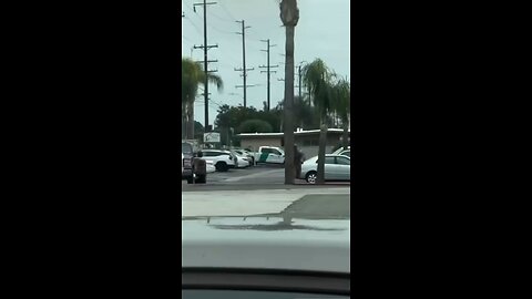 An ICE agent detained a man in Santa Ana, California.