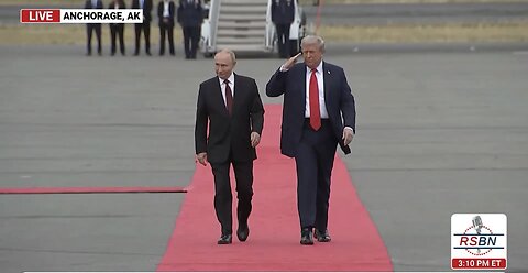 TRUMP❤️🇺🇸🥇🪽🕺PRESIDENT VLADIMIR PUTIN🛬🇷🇺🤝🤍🇺🇸🏅🪽ARRIVES IN ANCHORAGE ALASKA💙🇺🇸🏅🪽🏩✈️⭐️