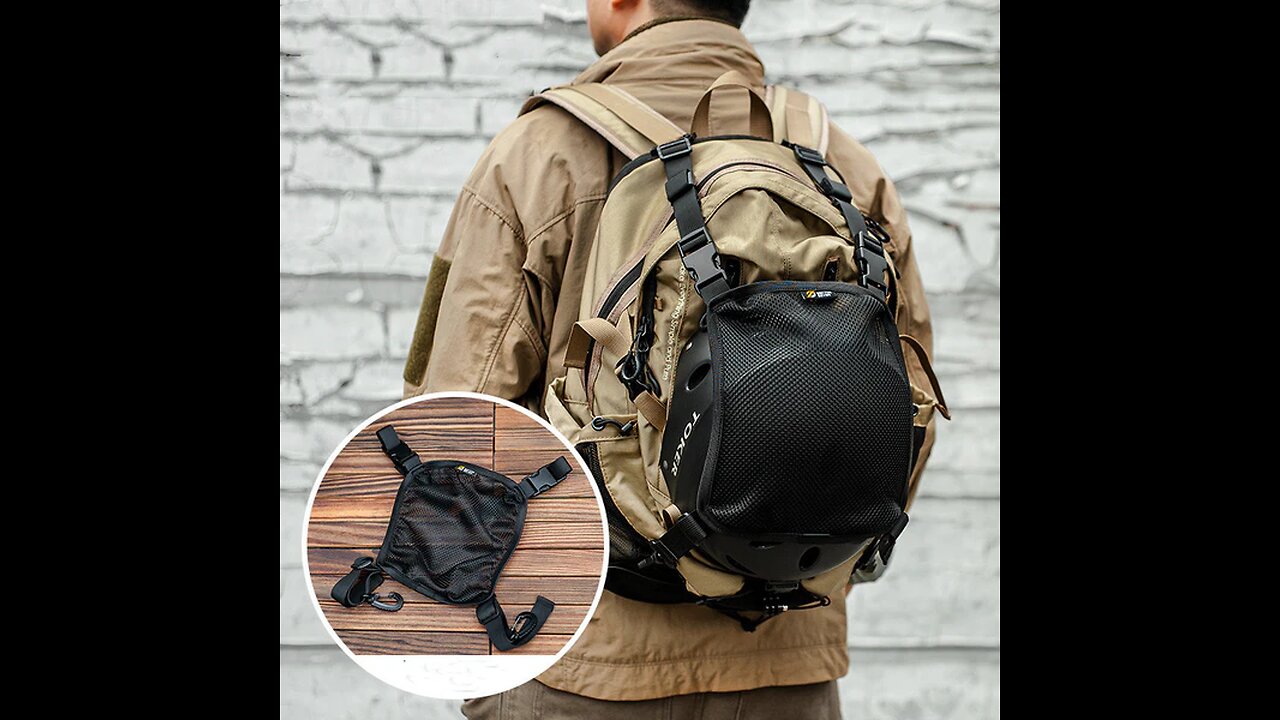 Outdoor Leisure Backpack Helmet Net Pouch