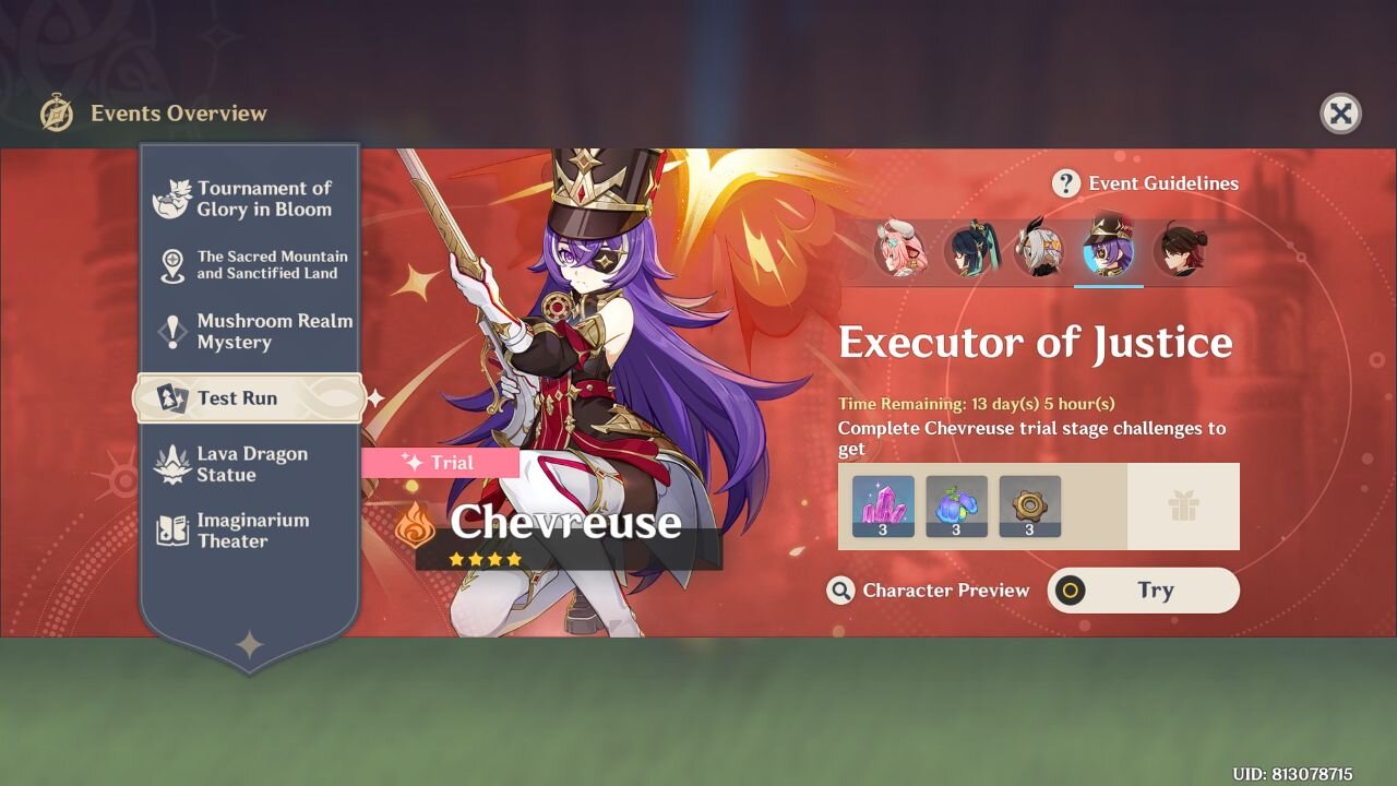 Chevreuse - Executor Of Justice - Character Test Run - Genshin Impact - Version 5.5