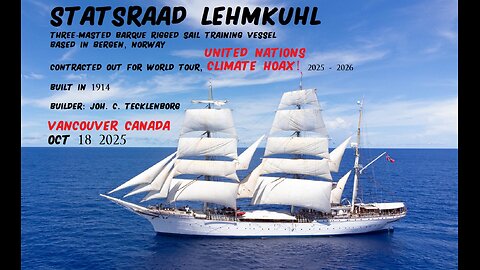 United Nations Three Masted Tall Ship Float Globalist Nazi World Climate Hoax!