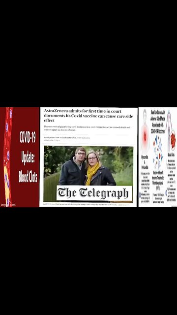 ASTRAZENECA ADMITTED IN COURT THAT ITS COVID VACCINE CAN CAUSE BLOOD CLOTS ⚕ NOT SAFE NOR EFFECTIVE❗