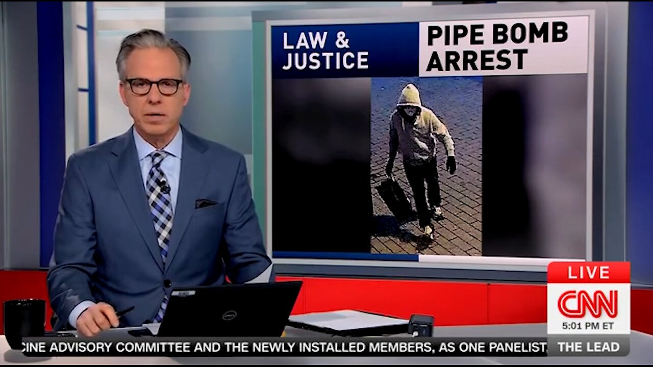 Jake Tapper Claims Pipe Bomb Suspect Is A "White" Male...
