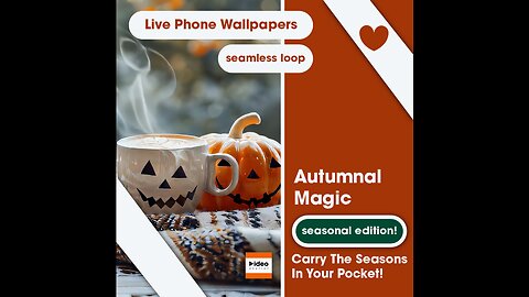 🎃Pumpkin Spice Dreams | Live Wallpaper Lock Screen iPhone/Android Aesthetic Halloween Fall Holiday