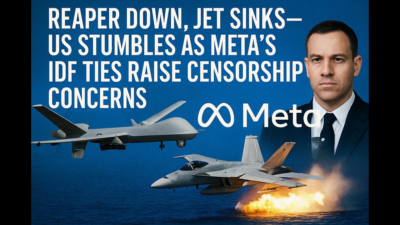 Reaper Down, Jet Sinks—US Stumbles as Meta’s IDF Ties Raise Censorship Concerns