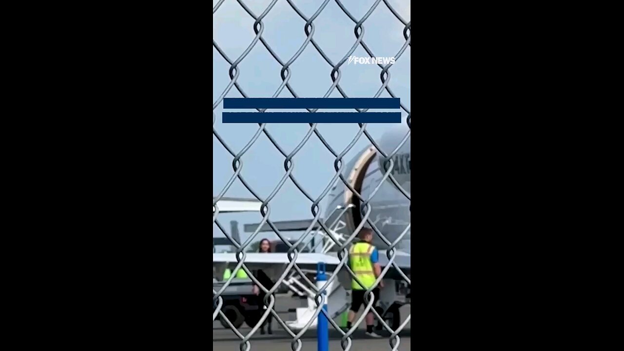 The "fighting oligarchy" duo Bernie and AOC deplaning from a private jet that costs $15,000/hour.