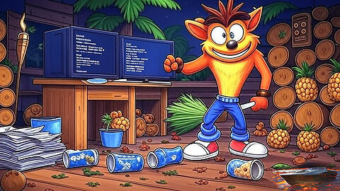 bandicoots tearing through paperwork