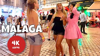 Summer Friday Vibes in Málaga 🔥 Crowds, Nightlife & Costa del Sol [4K]