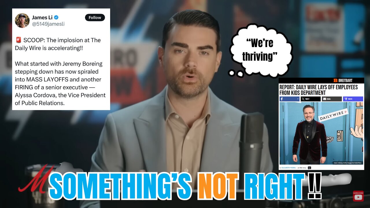 Daily Wire Lays Off Staff After Ben Shapiro Claims They're "thriving"
