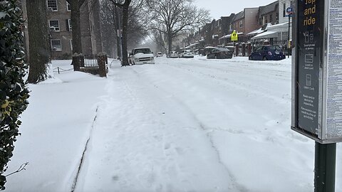 4K Walking New York City NYC Borough Boro Woodside Queens Boulevard Gardens During Snow Storm ASMR