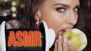 ASMR Gina Carla 🍏💦 High Sensitive Apple Eating!