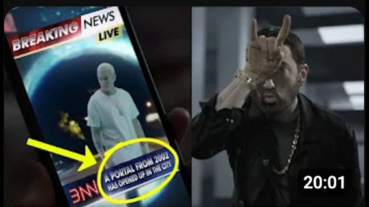 "Eminem Reappears Through Portal in New Houdini Music Video"