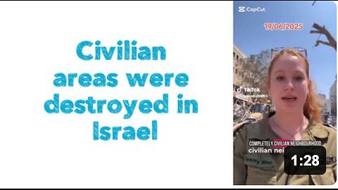 Civilian areas were destroyed in Israel