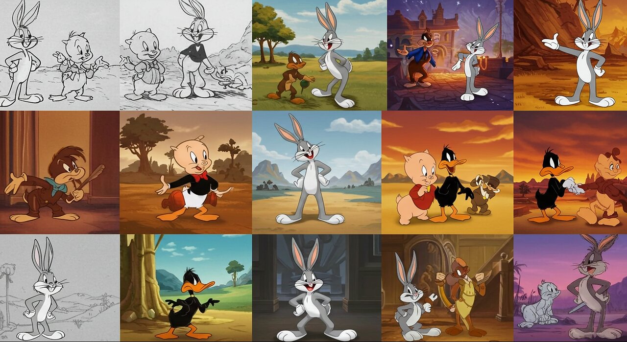 The Evolution of Looney Tunes: From Black & White to Iconic Bugs Bunny!