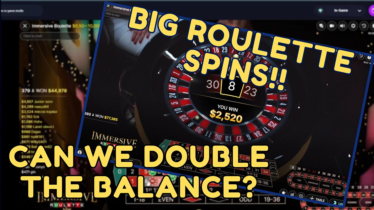 New video! Big Roulette Session!
