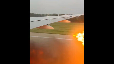 Terrifying Moment: Engine Bursts Into Flames On United Airlines!