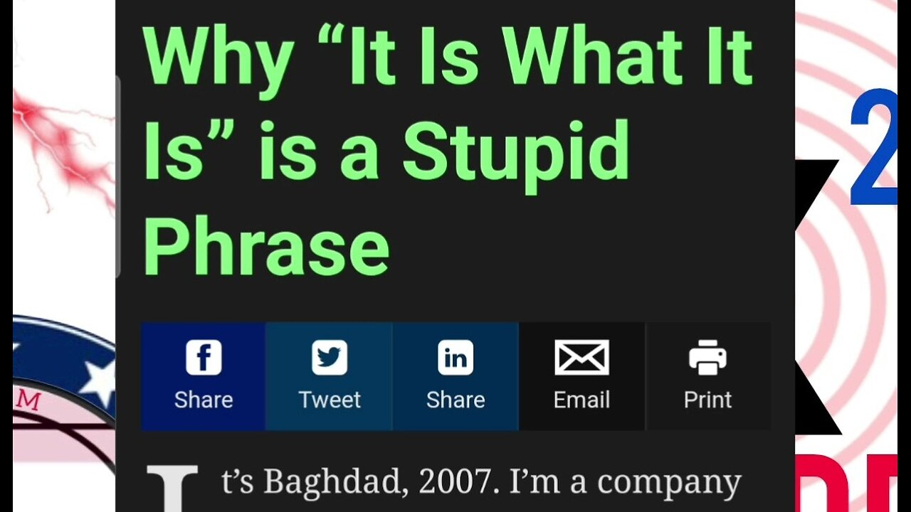 Trap phase "It is what it is" Be Aware and Ukraine coming to an End with the Letter