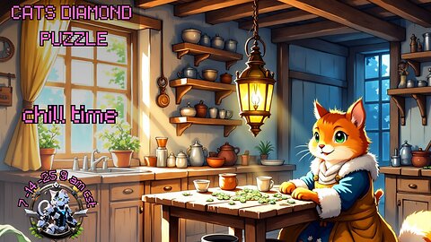 cats gaming diamond puzzle with diamond painting. ep- 1