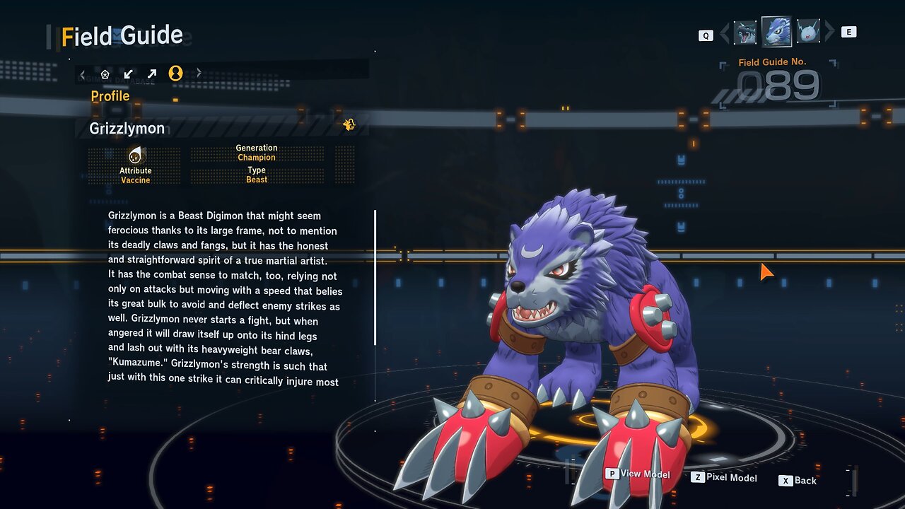 grizzlymon all digivolution/de-digivolution/profile Digimon Story Time Stranger