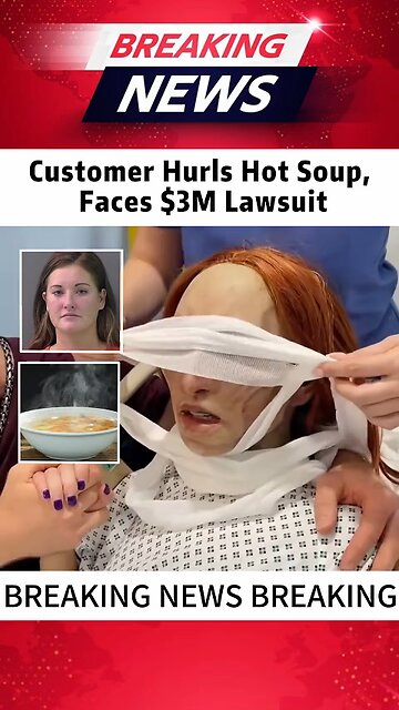 Customer throws hot soup, now facing $3M lawsuit 🔥🍲 #HotSoupLawsuit #japd