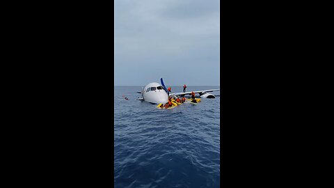 Plane crash landing in water ✈️🌊 #BreakingNews #ViralVideo