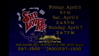 April 4, 1996 - Ad for Musical 'She Loves Me' in Naples & WINK-TV News Bumper