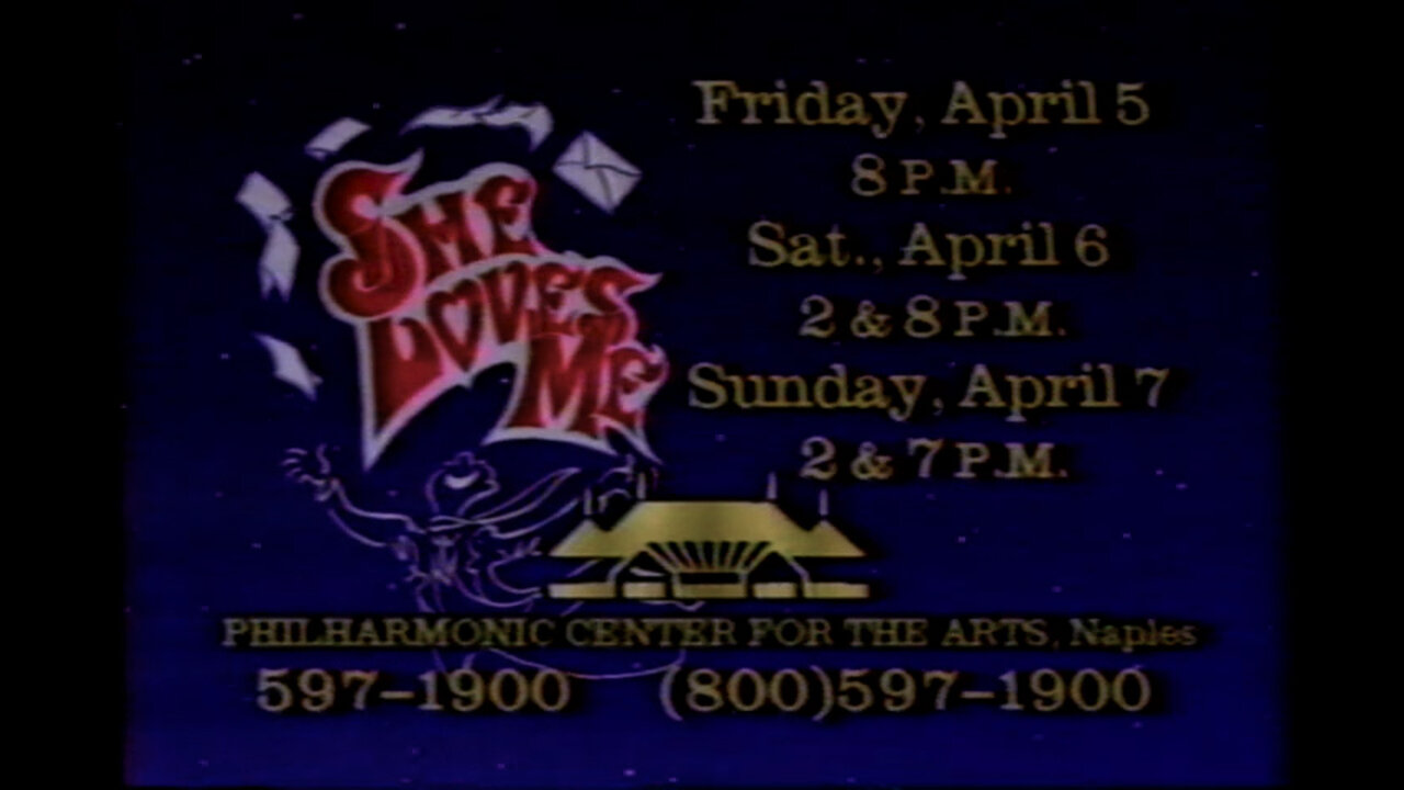 April 4, 1996 - Ad for Musical She Loves Me in Naples & WINK-TV News Bumper