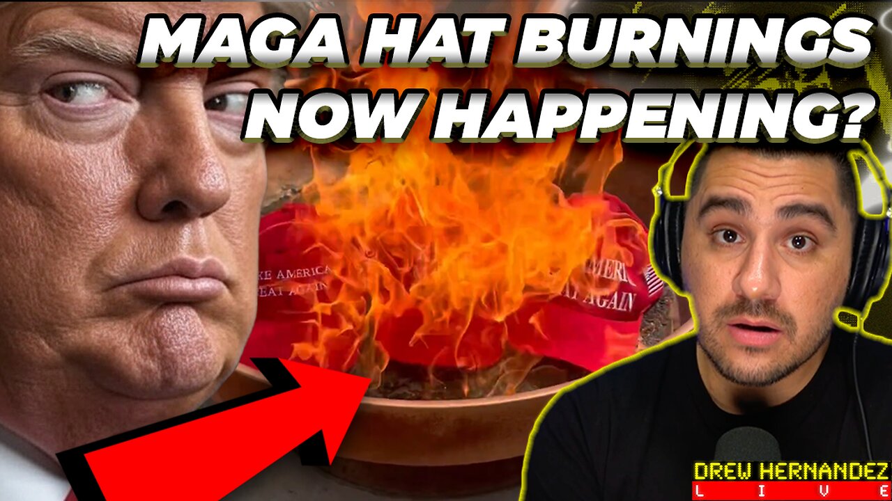 MAGA HAT BURNINGS AS CALLS FOR EPSTEIN TRUTH NOT GOING AWAY?