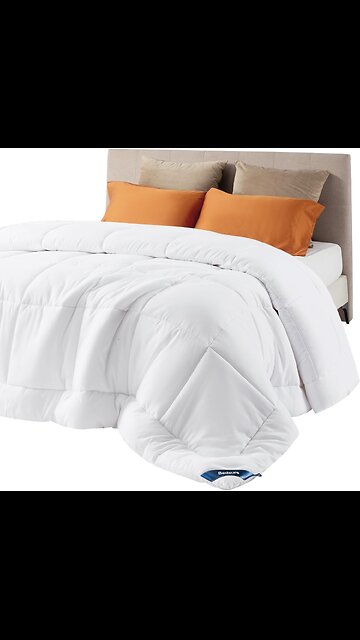 Bedsure Quilted Comforters Duvet Insert Comforter with 8 Tabs