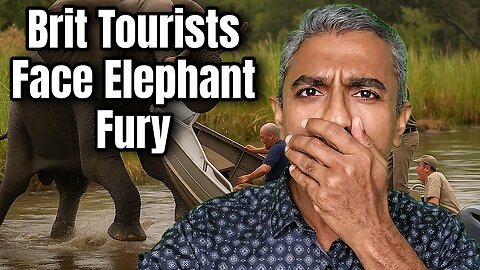 Enraged Elephant Lifts British Tourists’ Boat in Crocodile-Infested Botswana River