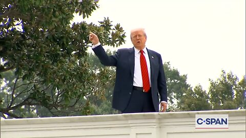 President Trump on the West Wing Roof