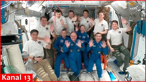 Crew is officially welcomed aboard the International Space Station